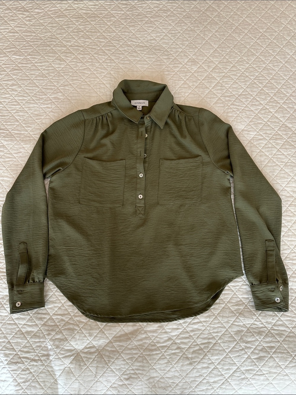 Evereve Olive Green Blouse